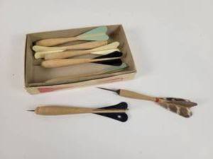 lot 149 image: (7) Vintage Wood Darts in Box - Each is Approx. 6 Long
