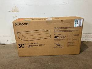 lot 23 image: NuTone 30 Ductless Under-Cabinet Range Hood w Light, Black