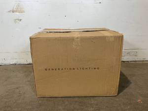lot 24 image: Generation Lighting Barn Light 1 Light Matte Black Outdoor Medium Lantern Wall Sconce