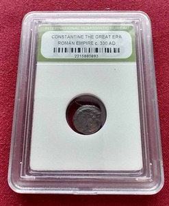 lot 25 image: Slabbed Ancient Roman Coin - Constantine the Great Era