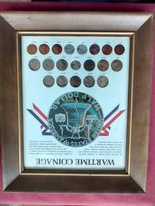lot 31 image: Framed Wartime Coinage Collection