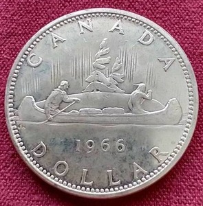 lot 35 image: 1966 Canadian (80%) Silver Dollar