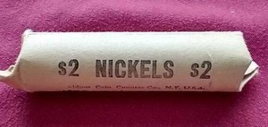 lot 44 image: Vintage $2 Nickel Roll - 1950s