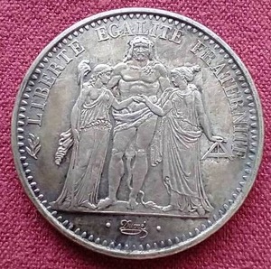 lot 52 image: 1965 90% Silver 10 Franc Coin