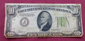 lot 59 image: 1934 Series $10 Federal Reserve Note