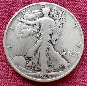 lot 60 image: 1945 Walking Liberty Half Dollar