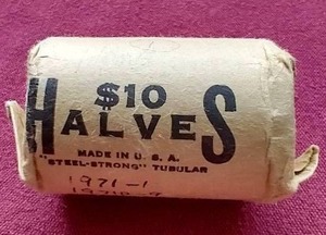 lot 66 image: Vintage 1970s Kennedy Half Dollar Roll