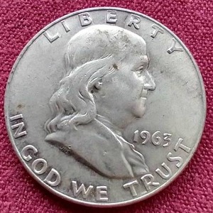 lot 71 image: 1963-D Franklin Half Dollar