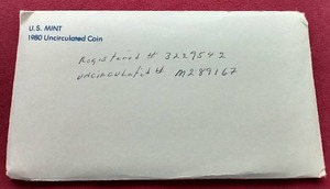 lot 97 image: 1980 U.S. Mint Uncirculated Set
