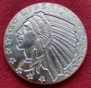 lot 101 image: IndianEagle 1 Oz. Silver Round