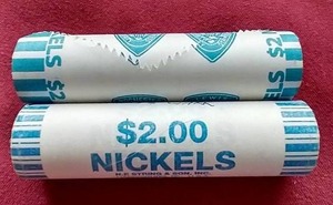 lot 103 image: (2) Uncirculated Modern Nickel Rolls - Buffalo  Lewis & Clark