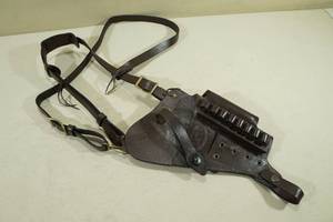 lot 77 image: Brown Leather Shoulder Holster - Marked USMC