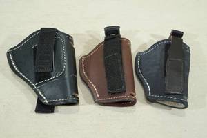 lot 102 image: 3 Leather Handgun Holsters