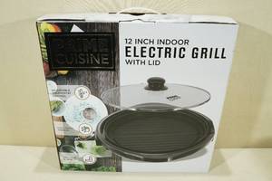 lot 28 image: Prime Cuisine 12 Indoor Electric Grill with Lid