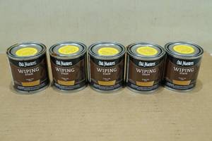 lot 44 image: 5 Half Pint Old Masters Wiping Stain -Golden Oak