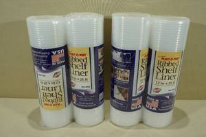 lot 64 image: 4 Rolls Plast-O-Mat Ribbed Shelf Liner -12x25