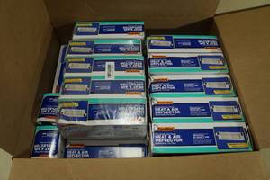 lot 111 image: Box of Frost King Unbreakable Clear Plastic Heat and Air Deflectors