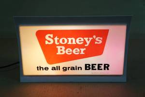 lot 117 image: Vintage Stoneys Beer Light -Colored Blinking Lights, Works