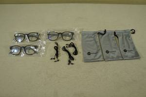 lot 146 image: 3 Pairs Blumoky Blue Light Glasses -1.00