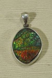 lot 202 image: Sterling Silver Colorful Stone Pendant