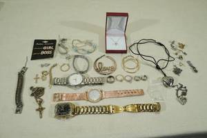 lot 205 image: Assorted Jewelry -Rings, Earrings, Necklaces, Bracelets