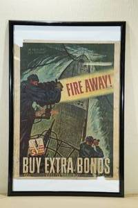 lot 224 image: Framed War Bonds Propaganda Poster
