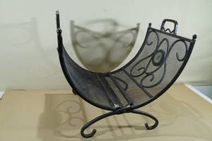 lot 227 image: Metal Folding Fire Wood Rack