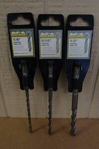 lot 168 image: 3 Rock River Carbide Drill Bits -14, 516, 12