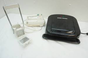 lot 21 image: vegetable cutter, George foreman machine, mixer