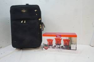 lot 169 image: riccordo luggage case, better homes holiday candelabra