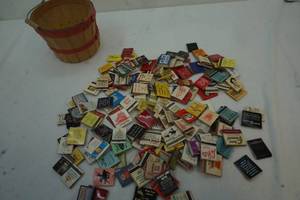 lot 199 image: advertising matchbooks, apple basket