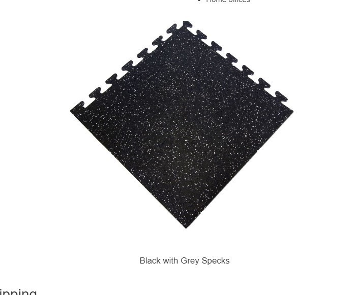 lot 404 image: 288 Sq Ft - 15 Brand NEW Boxes of EZ Flex Interlocking Recycled Rubber Floor Tiles by Mats Inc. - BlackGray
