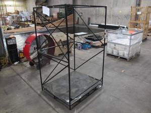 lot 405 image: Metal Frame Welded to Pallet - Perfect for Placing Tools, Rugs, umbrellas, or to build on