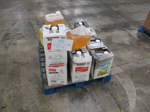 lot 412 image: 15 Jugs of NEW 4.5 Gallon Creamy Liquid Shortening and 100% Pure Canola Oil Frying Oils - Expiration 723-1023
