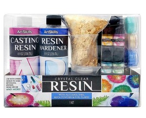 lot 443 image: NEW ArtSkills DIY Epoxy Resin Arts & Crafts Activity Kit, 27 Pieces