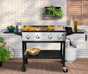lot 574 image: NEW Members Mark 4-Burner Outdoor Gas Griddle