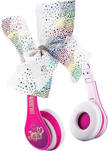 lot 508 image: NEW JoJo Siwa Kids Bluetooth Headphones for Wireless Rechargeable Foldable Bluetooth Headphones with Microphone Kid Friendly Sound and Bonus Detachable Cord