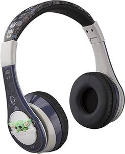 lot 512 image: NEW Star Wars The Child Kids Bluetooth Wireless Headphones with Mic Includes Cord, Volume Reduced, Foldable, for School, Home, or Travel