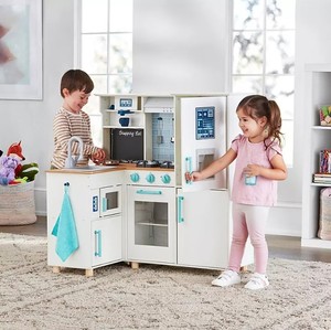 lot 544 image: NEW Members Mark Deluxe Wooden Kitchen Play Center