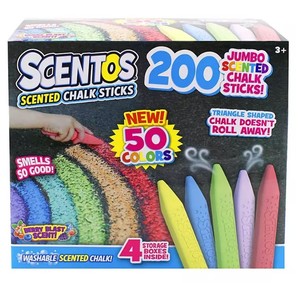lot 610 image: NEW Scentos Scented 200-ct Bold Chalk Pack