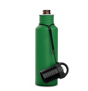 lot 627 image: NEW Bottlekeeper 12 oz Standard Beer Bottle Holder with Cap - Green