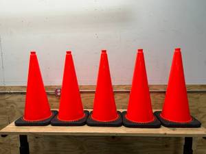 Lot of 5- Safety Cones (28 Tall)