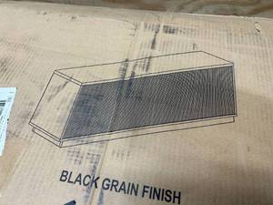 TV Console Black Grain Finish