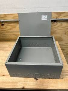 WIEGMANN SC151506 SC-Series NEMA 1 Screw Cover Wallmount Pull Box with Knockouts, Painted Steel, 15 x 15 x 6