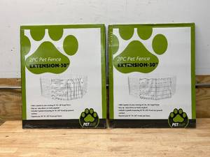 PET STUFF Lot of 2-  2PC Pet Fence Extension Kits- 30
