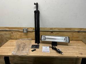 HEAT STORM Tradesman 1,500-Watt Electric Outdoor Infrared Quartz Portable Space Heater with Tripod, WallCeiling Mount and Remote