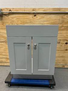 PROJECT SOURCE 24-in Gray Single Sink Bathroom Vanity