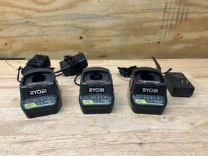 RYOBI Lot of 3- 18v Battery Chargers
