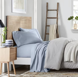 MEMBERS MARK- TENCEL Lyocell Sheet Set- Blue Crest Solid (King)
