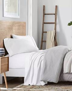 MEMBERS MARK TENCEL Lyocell Sheet Set- Arctic White Solid (King)
